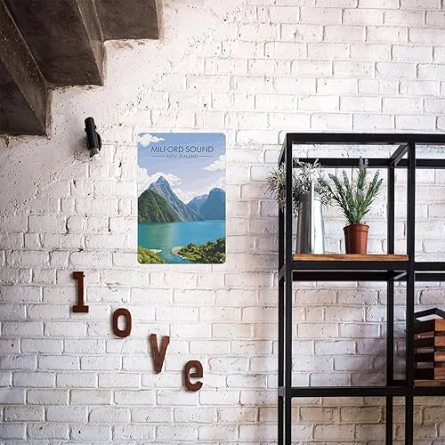Miniatura 7 de CXHDSY Milford Sound Signs Posters - Cartel de metal divertido para hombre, cueva, baño, granja, dormitorio, sala de estar, cocina, garaje,