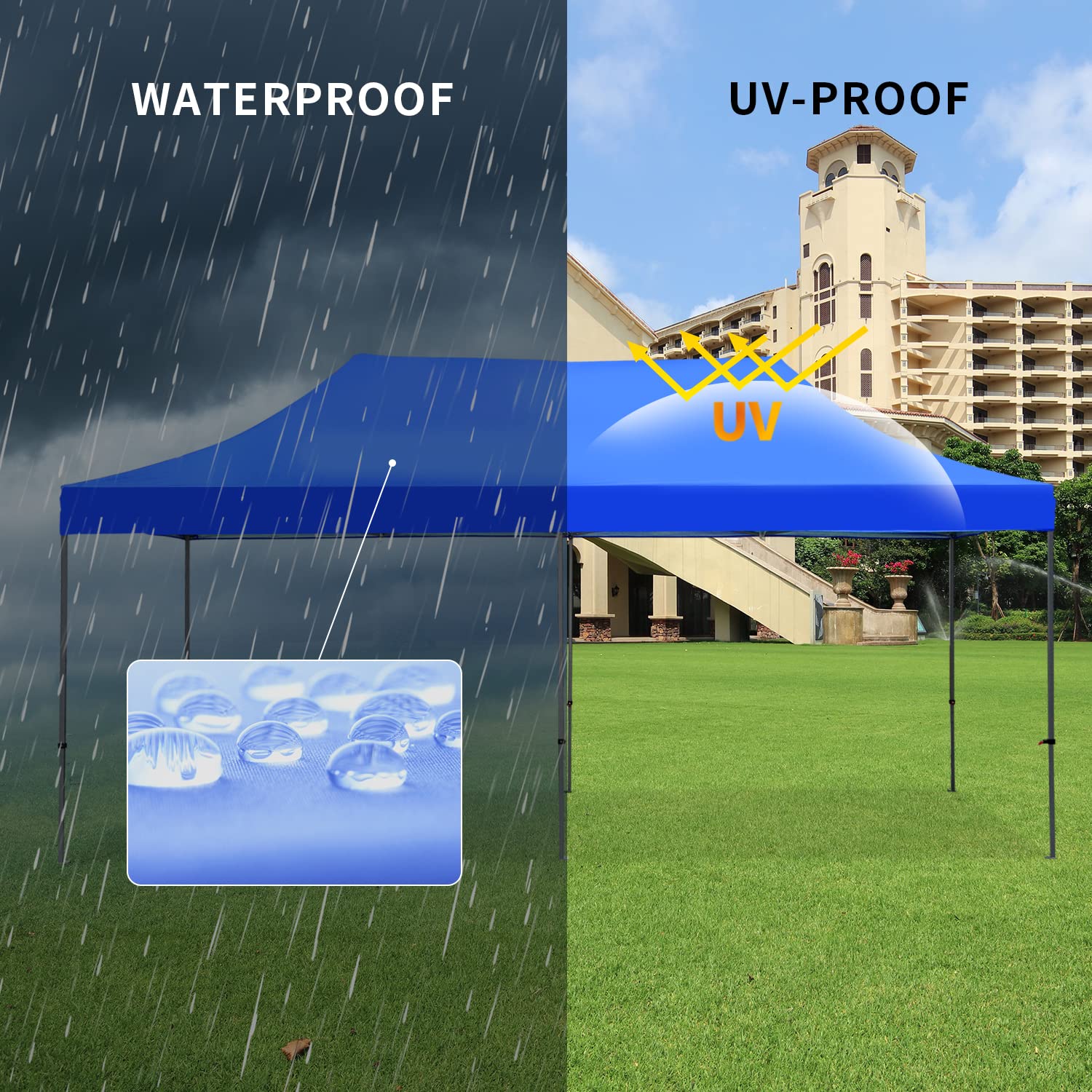 DOIT 10 x 20 FT Pop Up Canopy Tent, Instant Folding Shelter Gazebo for Outdoor Party, Event, Wedding & Camping, Easy Up Lawn & Garden Canopy Tent with