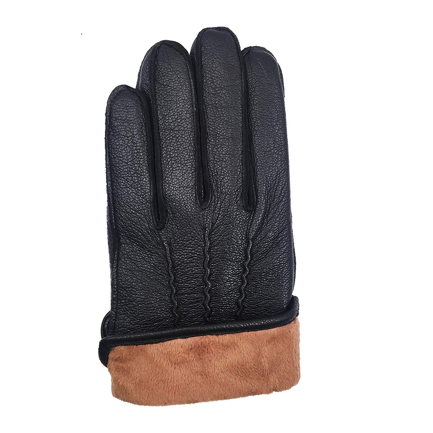 Unisex-Adult Mittens Męskie Zimowe Rękawiczki Ciepła Podszewka) Skórzane Rękawiczki (Modern Casual)/Colour/Xl