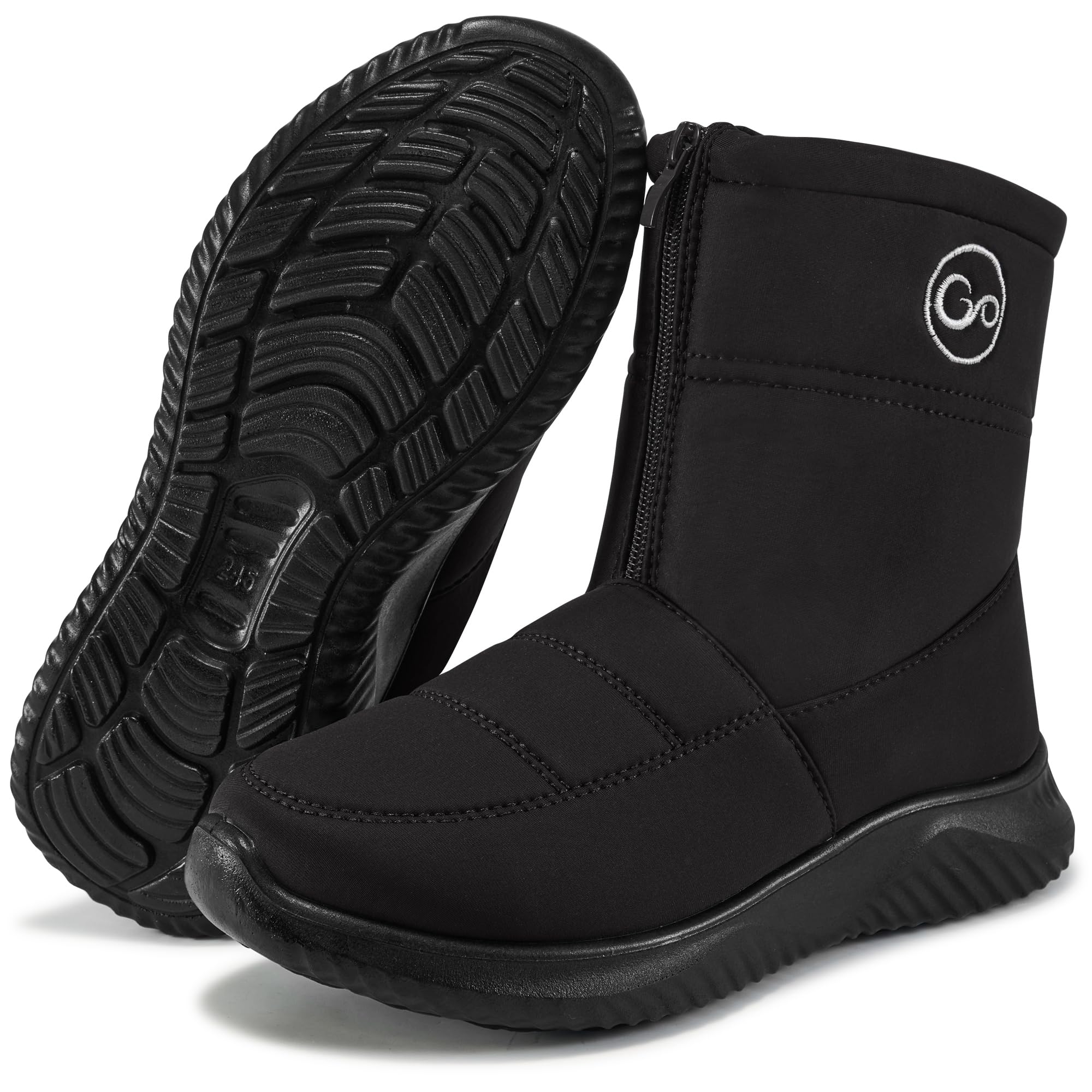 Ecetana Womens Snow Boots for Winter Ankle Waterproof Booties with Fur Lined Warm Comfortable Shoes Anti Slip Outdoor
