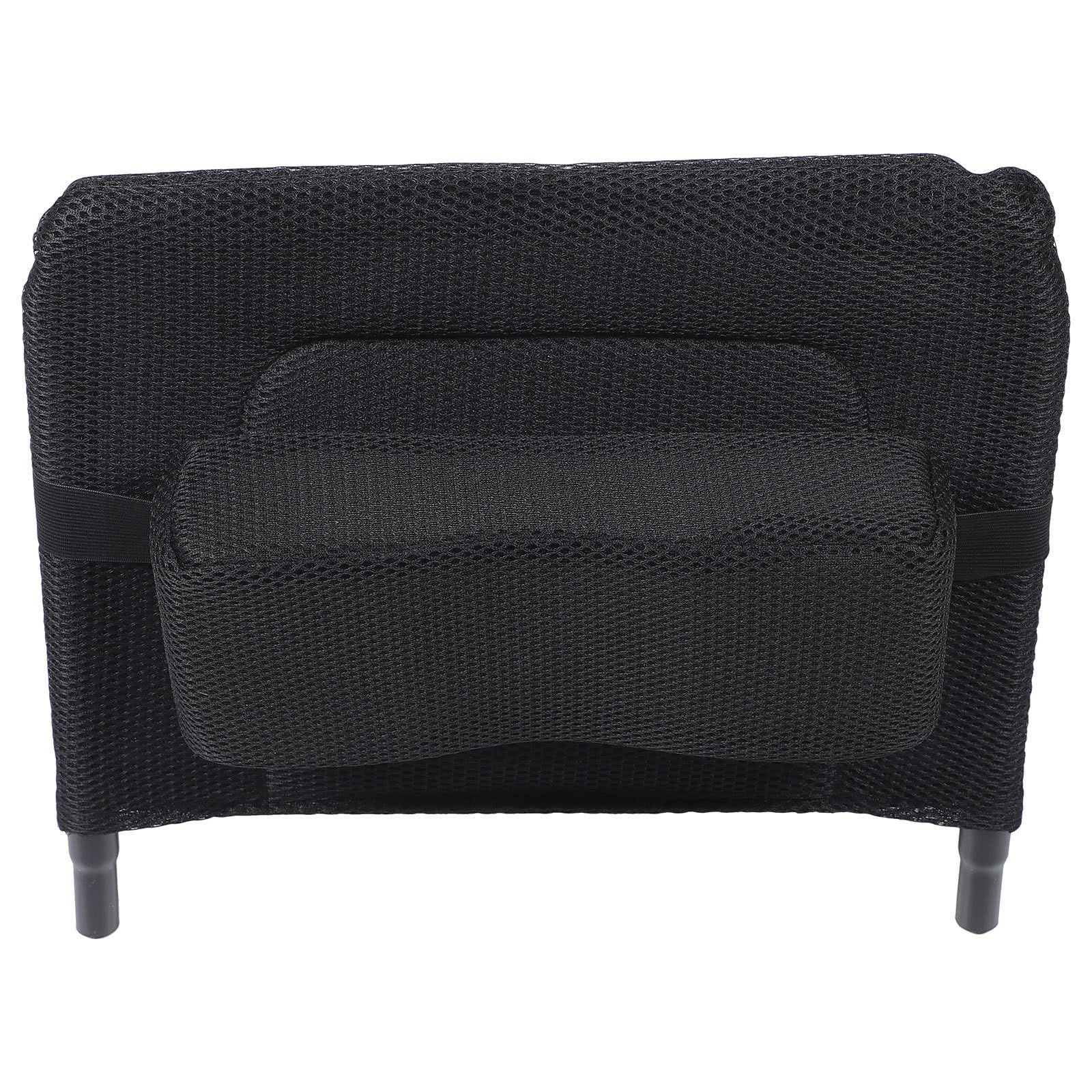 SECFOU Reposacabezas Ajustable para Silla de Ruedas Manual de Acero y Malla, Respaldo Alto Extraíble y Cómodo para Soporte Cervical, Accesorio Repuesto Ergonómico para Personas Mayores