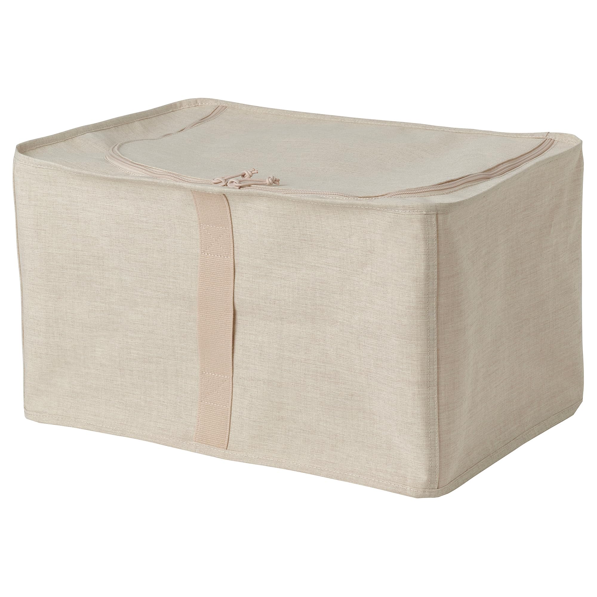 Mallette de rangement PURRPINGLA en textile beige de qualité supérieure