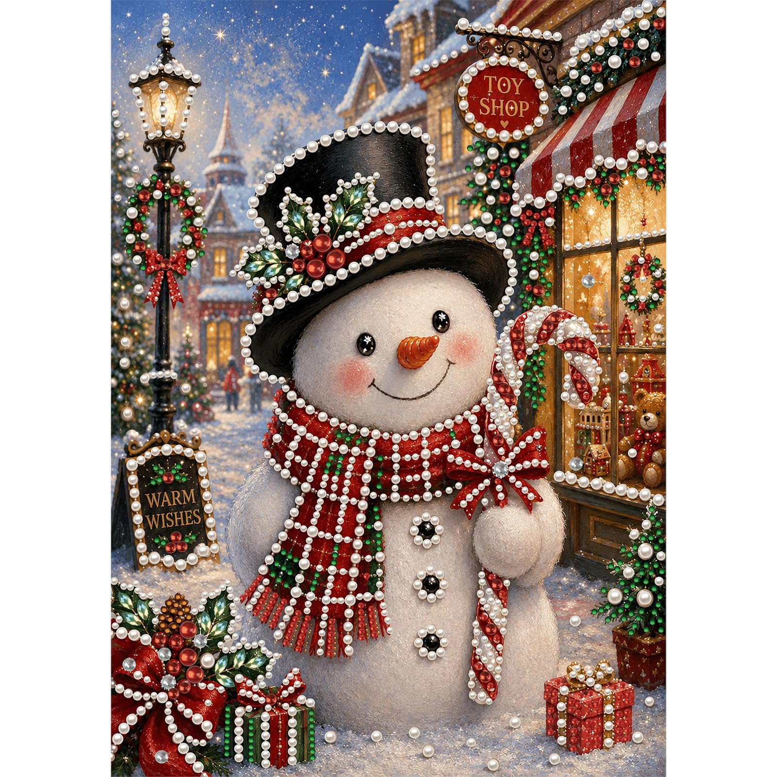 Christmas Diamond Art Kits, Pearl Art Kits for Adults Beginners, 30x40cm
