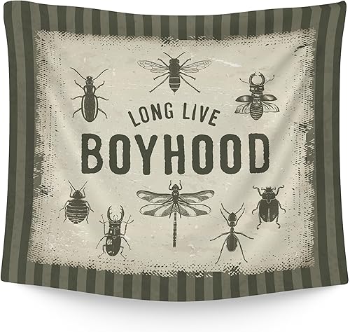 Miniatura 9 de WAITPI Tapiz de pared para colgar en la pared de los niños y niñas, diseño retro de coches de infancia, barco, avión, decoración para habitación de