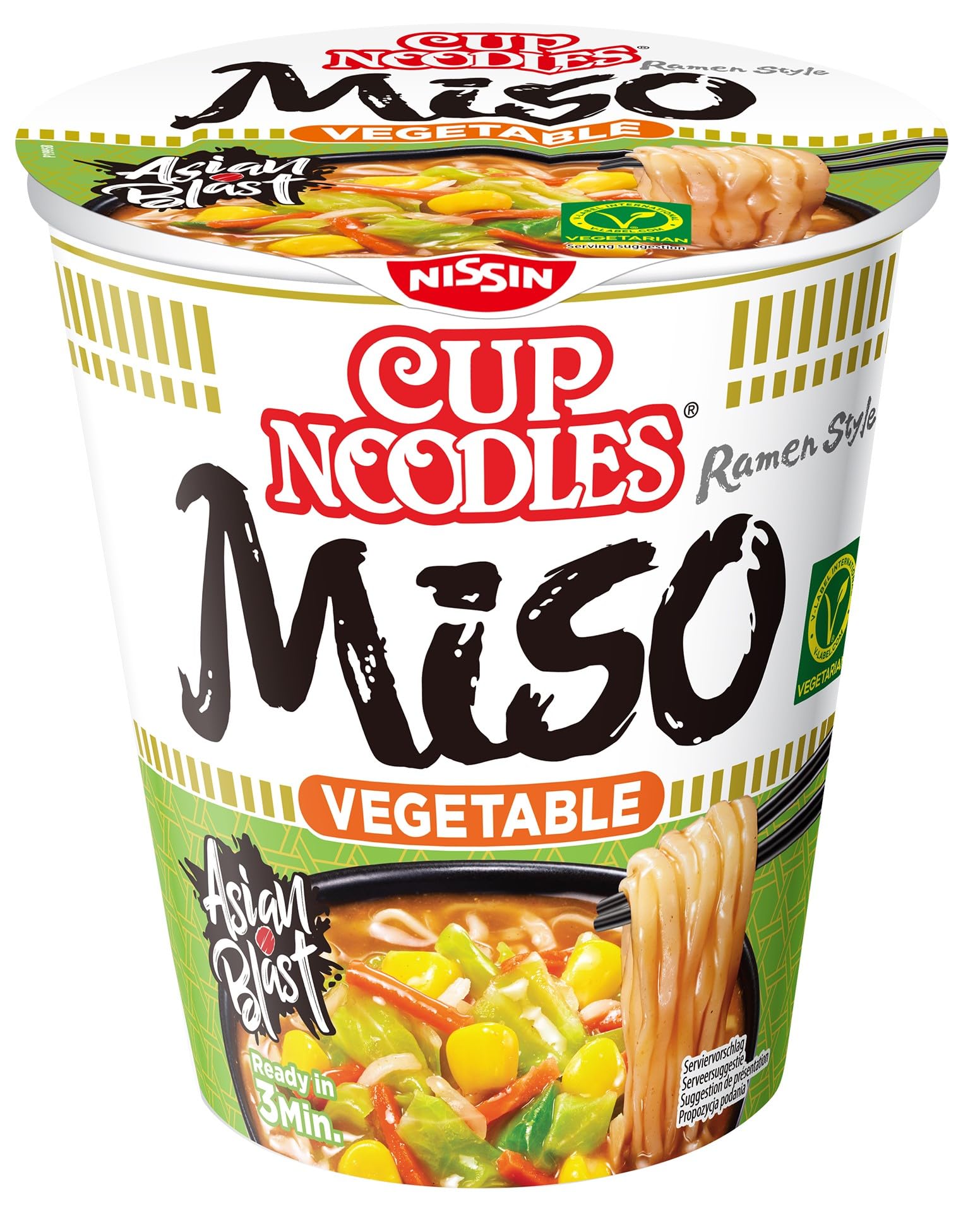 Nissin Cup Noodles - Miso Pack Individual Soup Style Japanese