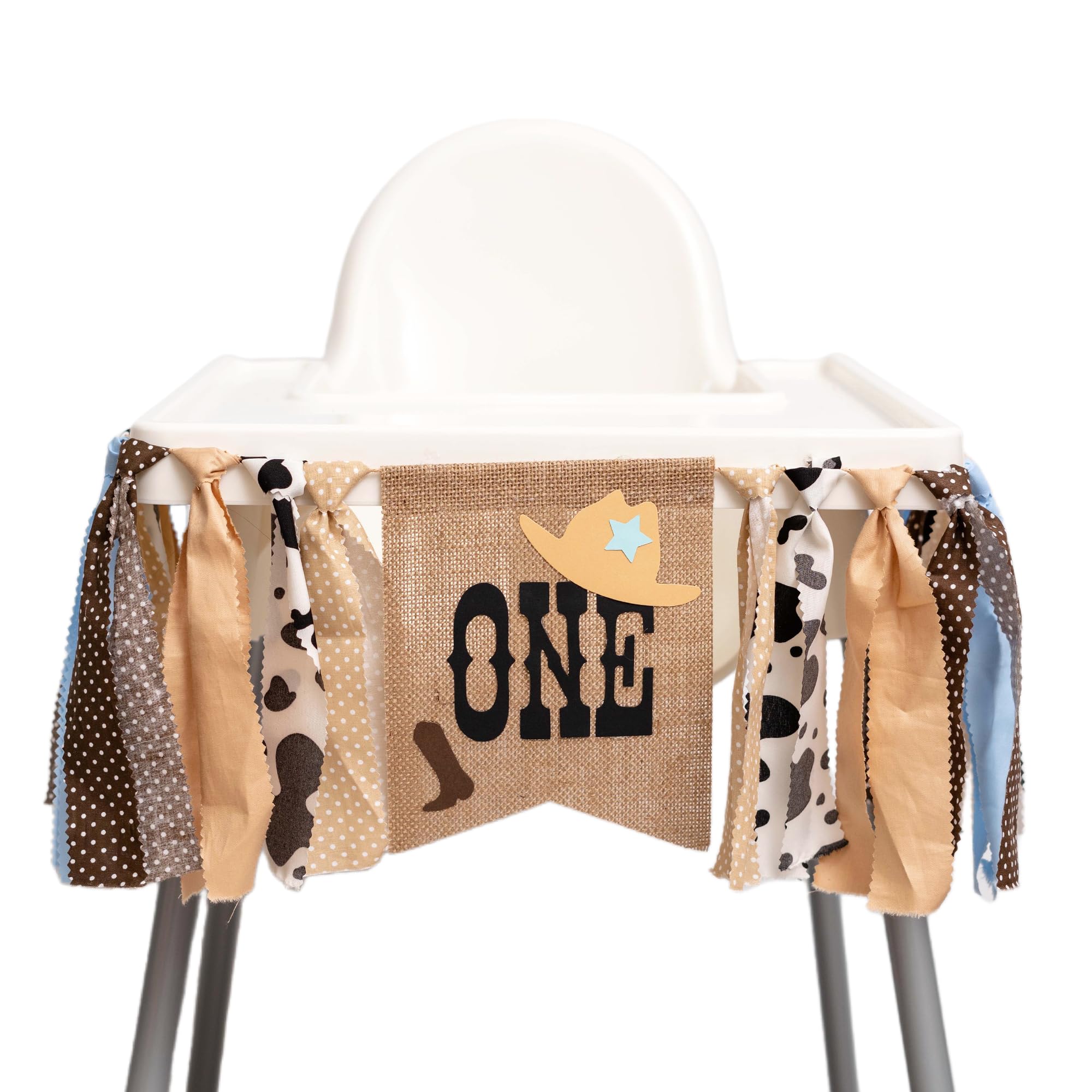 CIEQR Cowboy Highchair Banner 1st Birthday - My First Rodeo High Chair Banner, First Rodeo Birthday Decorations Party Supplies for Party, Anniversary,