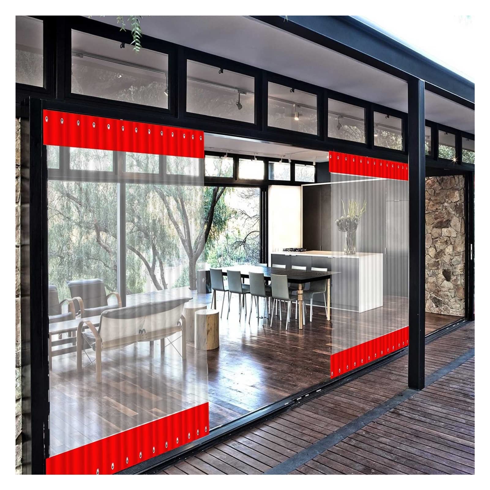 Tende impermeabili per gazebo da esterno, spessore 0,5 mm, ideali per balcone, giardino, garage, antivento, dimensioni 1 x 0,8 m