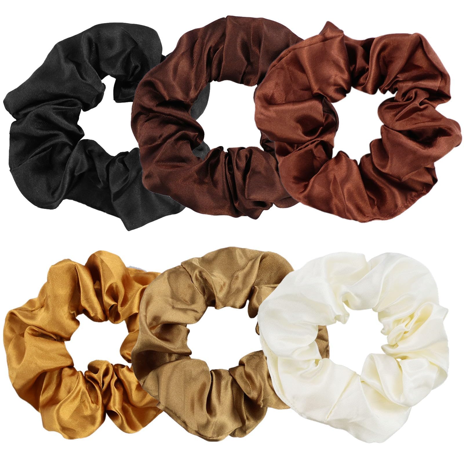 8 Satin-Haargummis Set – Weich, Elastisch, Haarschonend, In Bunten Farben, Für Damen & Mädchen (ca. 7–8 Cm)