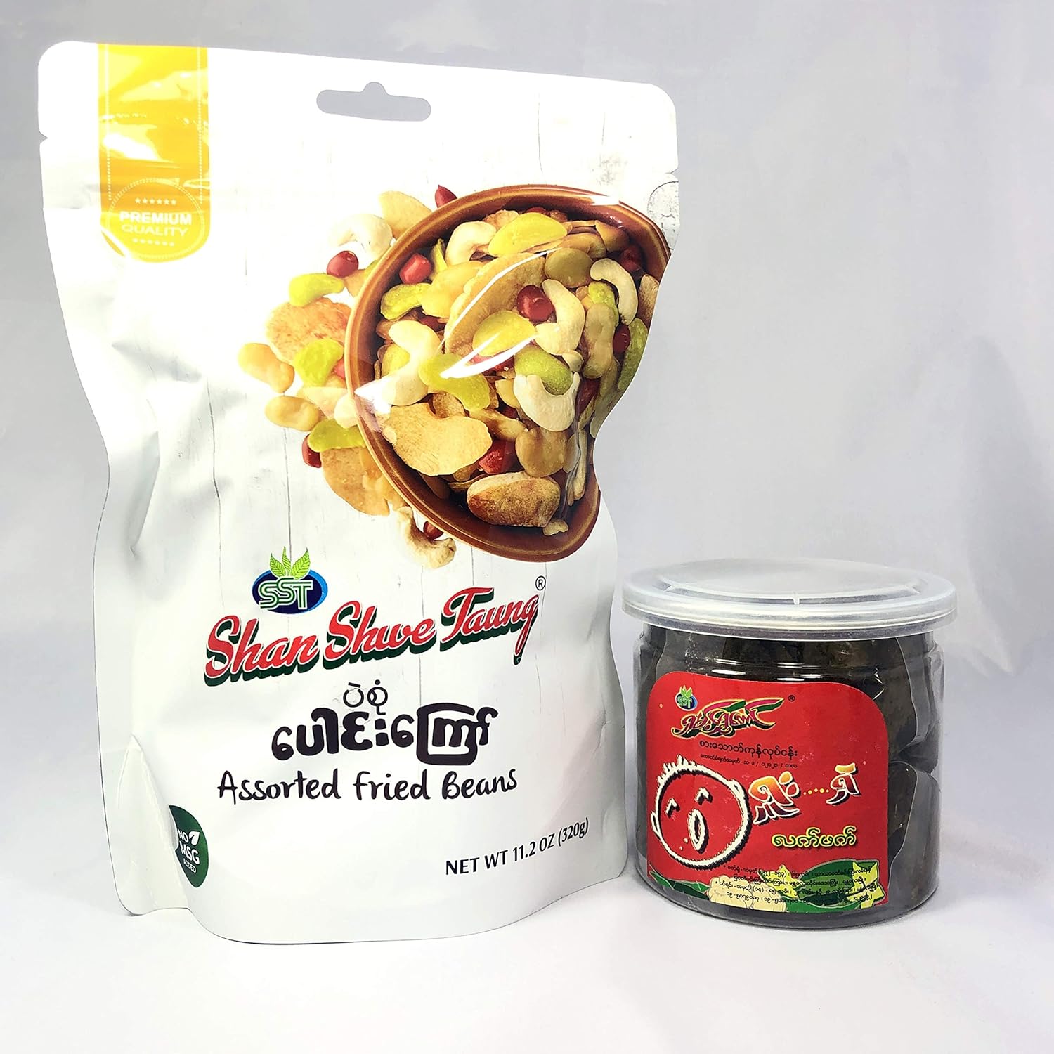 Myanmar Tea Leaf Salad Kit (Spicy Tea Paste Dressing + Assorted Fried Bean) Laphet Thoke - 1.4 lb