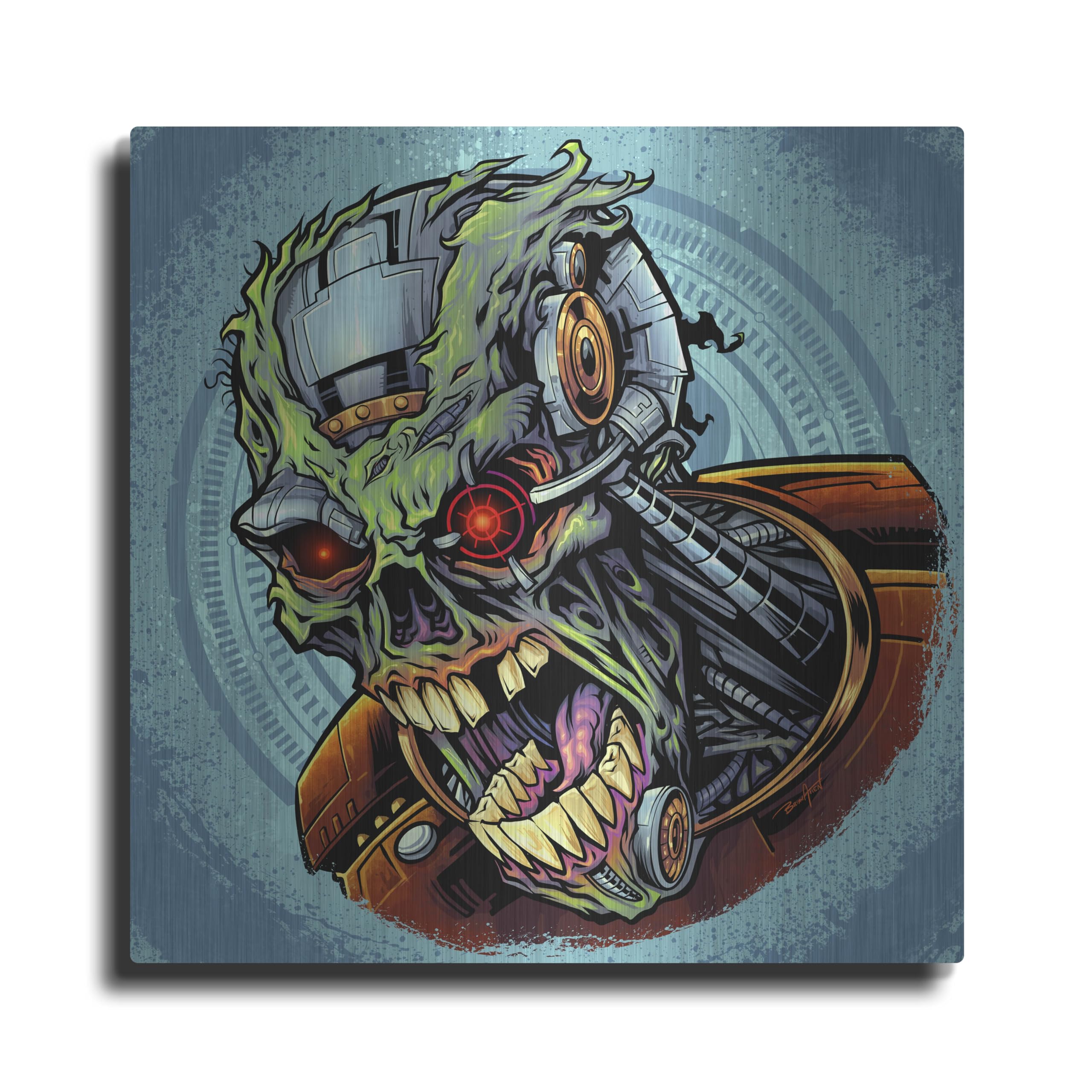 Amazon.com: Luxe Metal Art 'Cyborg Zombie' by Flyland Designs Amazon.com: Luxe Metal Art 'Cyborg Zombie' by Flyland Designs