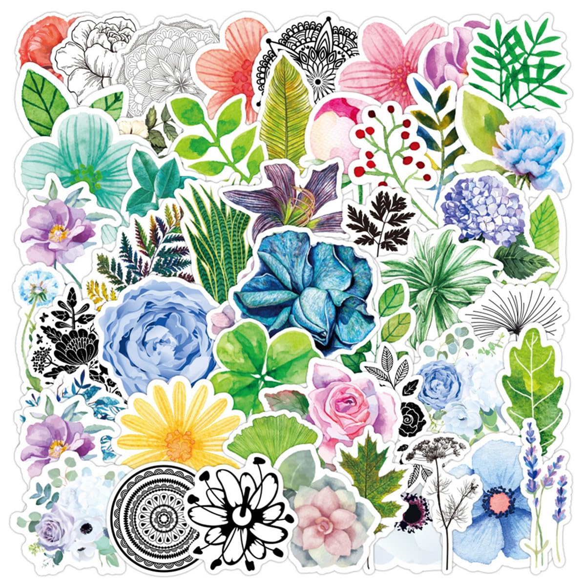 SamHeng 50 Pcs VSCO Aesthetic Stickers, Waterproof Vinyl Decal Decoration DIY Scrapbooking Stickers for Car Laptop Water Bottle Skateboard Guitar Phone Case Decorative Graffiti Decals (A)
