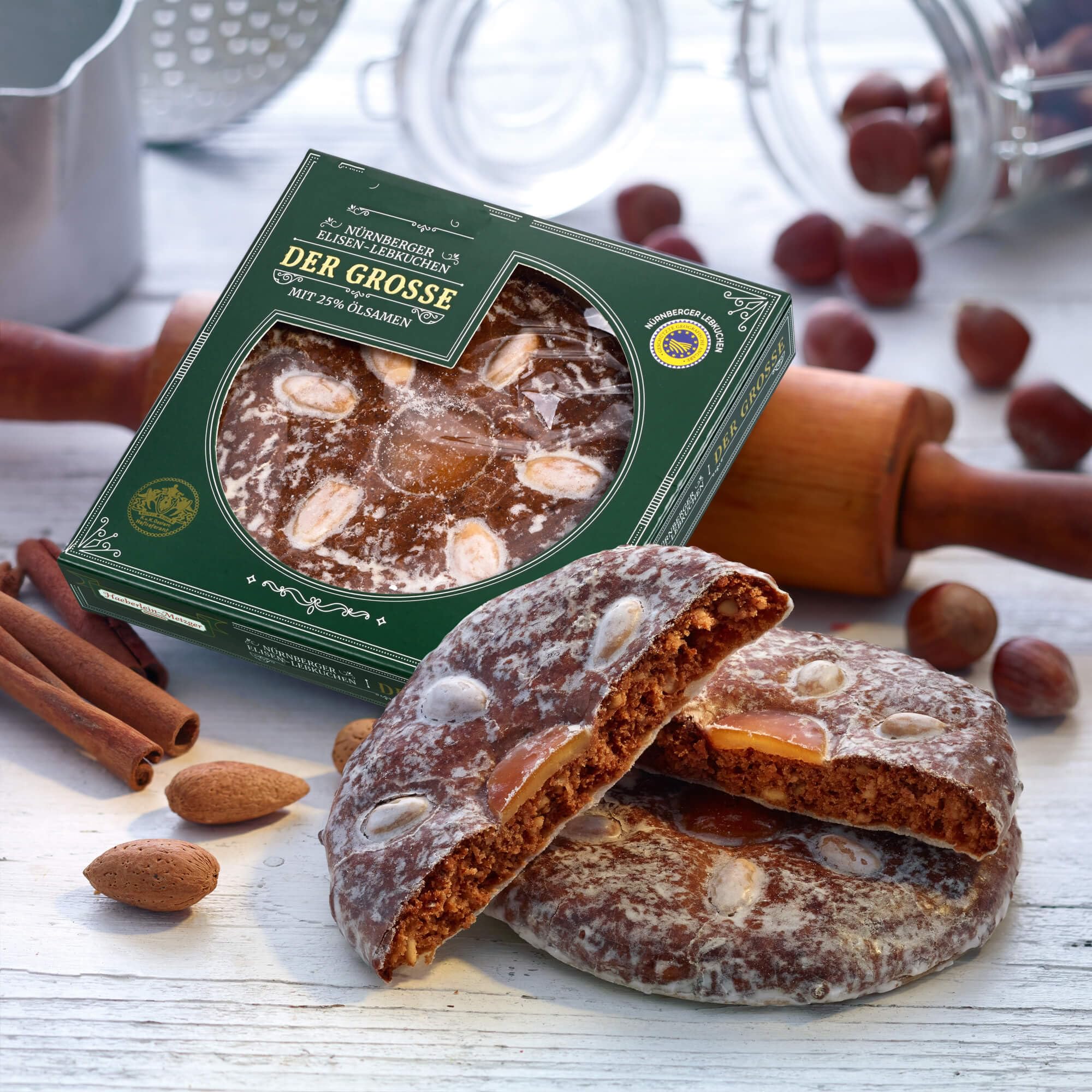 Großer Elisen Lebkuchen, 10 Stück einzeln verpackt, je 125 g