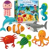 Craftorama Sewing Kit for Kids, Fun and Educational Sea Animal Craft Set for Boys and Girls Age 7-12, Sew Your Own Felt Animals Craft Kit for Beginners, 165 Piece Set