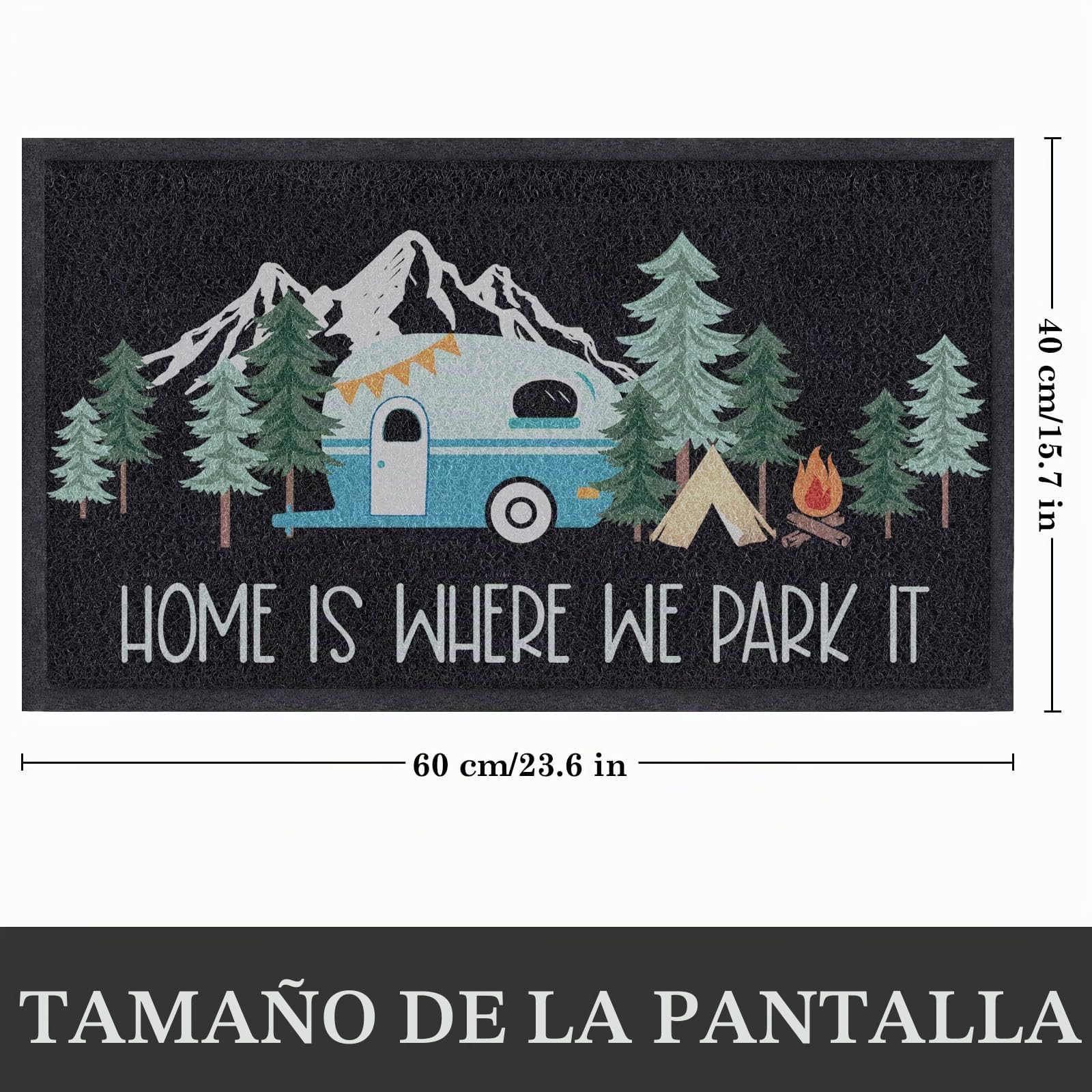 comfoyar Felpudo para Caravana Felpudos Entrada Casa, Alfombrilla Antideslizante Lavable Impermeable, Felpudo de Entrada Alfombra Exterior, Alfombras para Entradas 40 X 60 cm