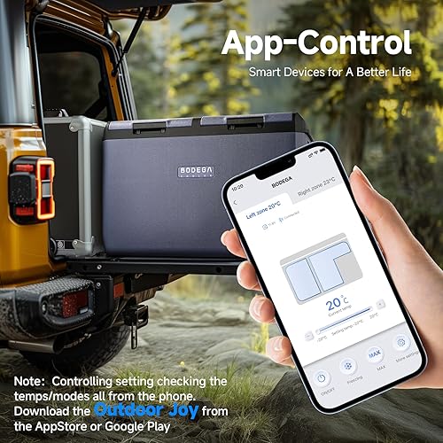 Miniatura 9 de BODEGA COOLER Refrigerador de 12 voltios, 100 cuartos de galón (95 L) IPX4 impermeable, refrigerador de automóvil, control de aplicación de doble