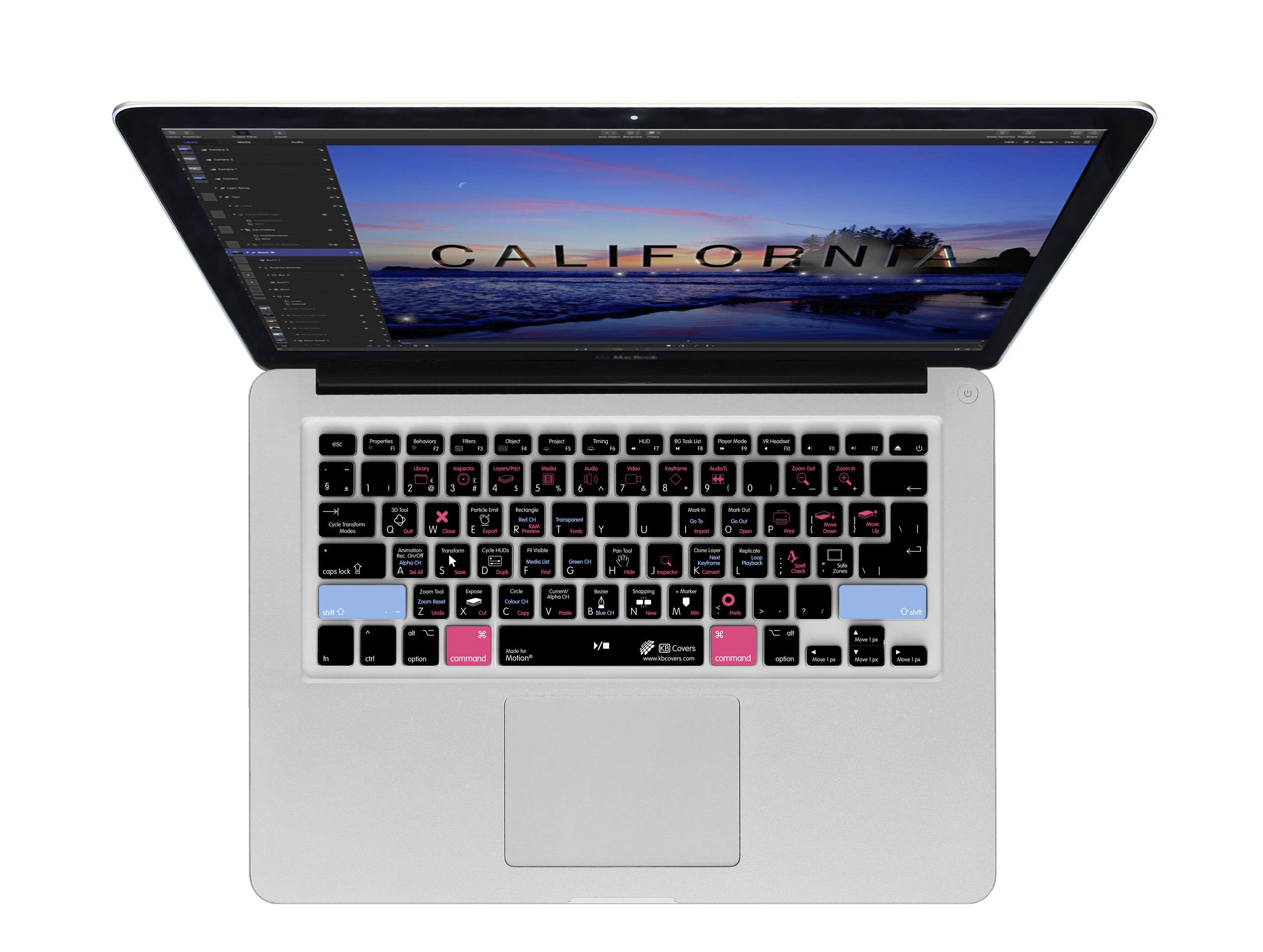 KBCovers - Keyboard Cover for Motion fits MacBook Pro 13, 15 and 17 inch (2008-2015)