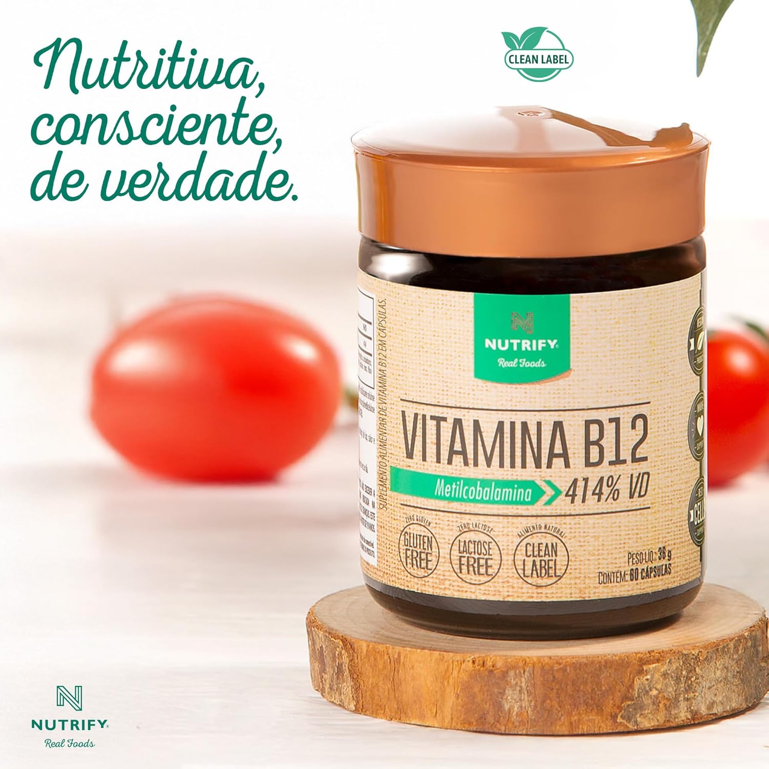 Nutrify – Vitamina B12 – Metilcobalamina 414% VD – Multivitamínico – Suplemento Alimentar para o Metabolismo Energético – Vegano e Livre de Aditivos Artificiais – 60 Cápsulas em promoção! Veja a oferta e mais achadinhos de Vitaminas & Suplementos 5 Hoje é o melhor dia para comprar Nutrify – Vitamina B12 – Metilcobalamina 414% VD – Multivitamínico – Suplemento Alimentar para o Metabolismo Energético – Vegano e Livre de Aditivos Artificiais – 60 Cápsulas com aquele preço maroto! Promoção! Aproveite a oferta! 5