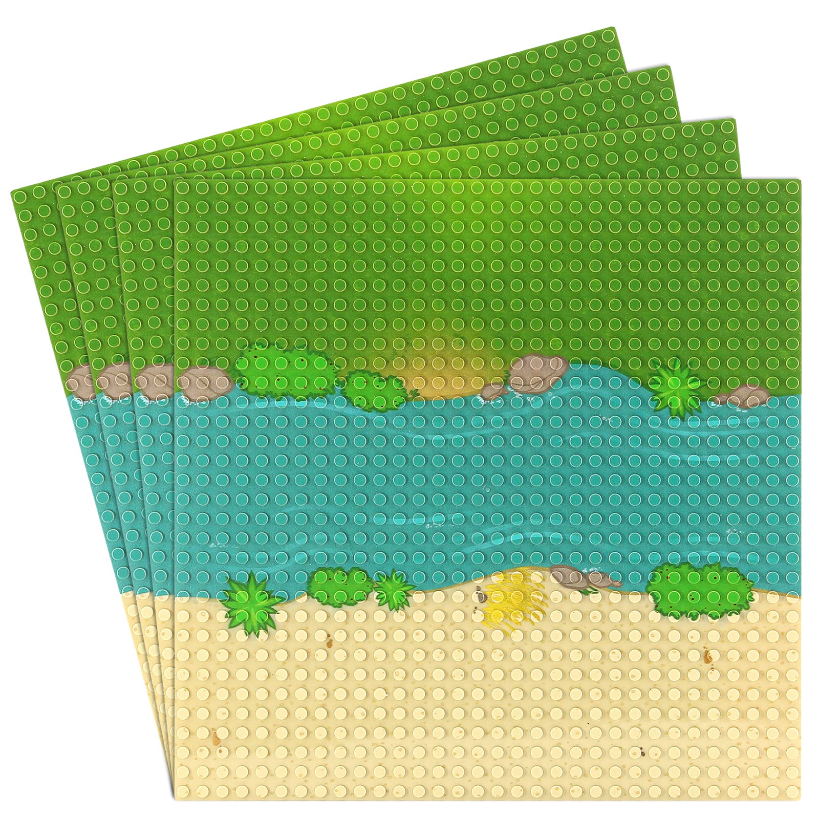 Amazon.com: Feleph Classic Baseplate with River and Grassland Pattern ...