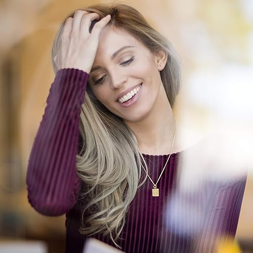 Miniatura 2 de LIFETIME JEWELRY Collar con medallón bíblico que sostiene fotos con 20 veces más chapado de 24 quilates que otros medallones de fotos, collar con