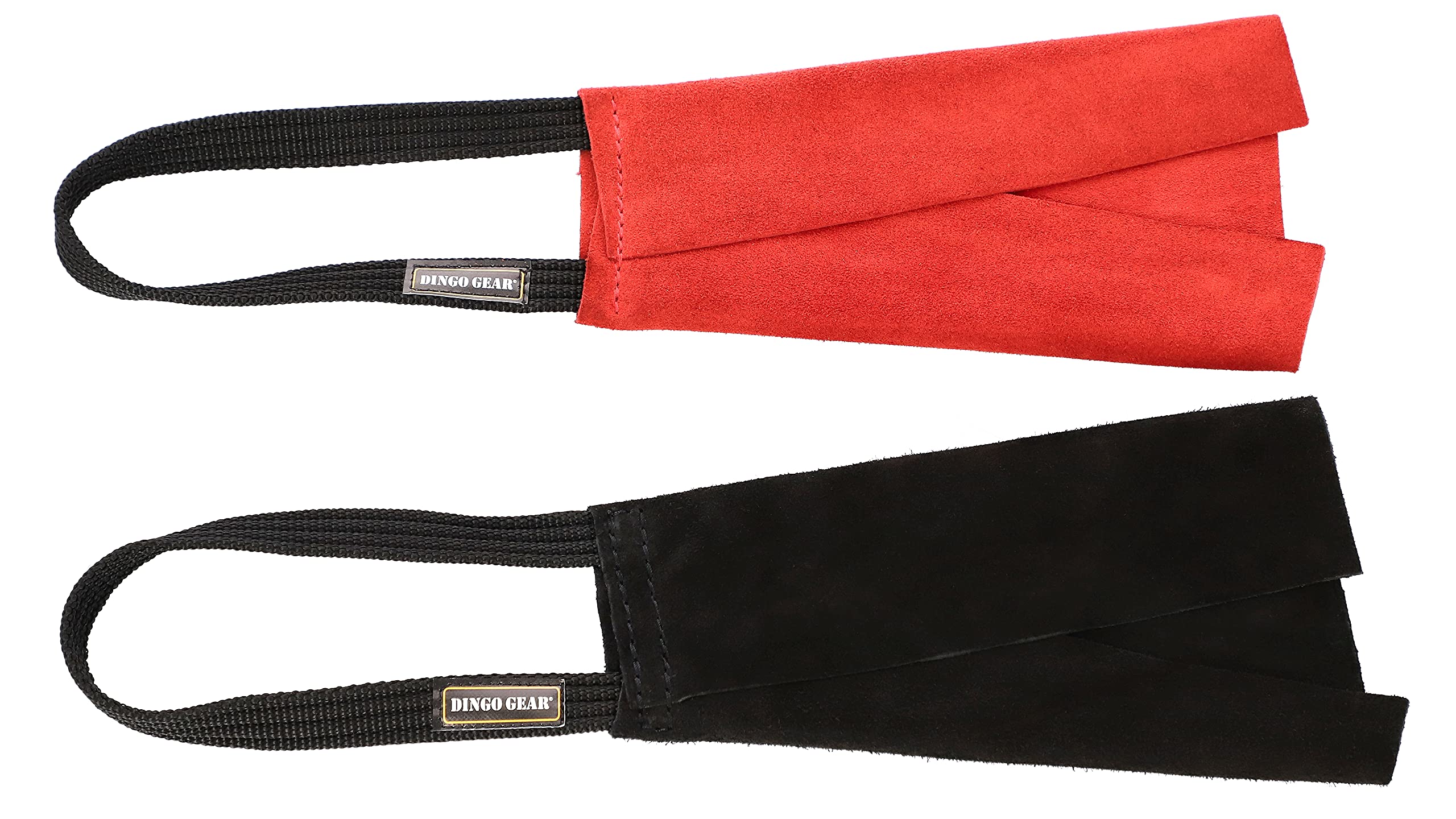 Dingo Gear Chiffon en Cuir avec 1 poignée pour Dressage de Chien Noir 23 cm