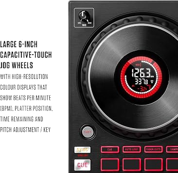 DJ Controller with Headphones - Numark Mixtrack Platinum FX DJ Controller with 4 Deck Control, DJ Mixer and Numark HF175 DJ Headphones with closed back over ear design
