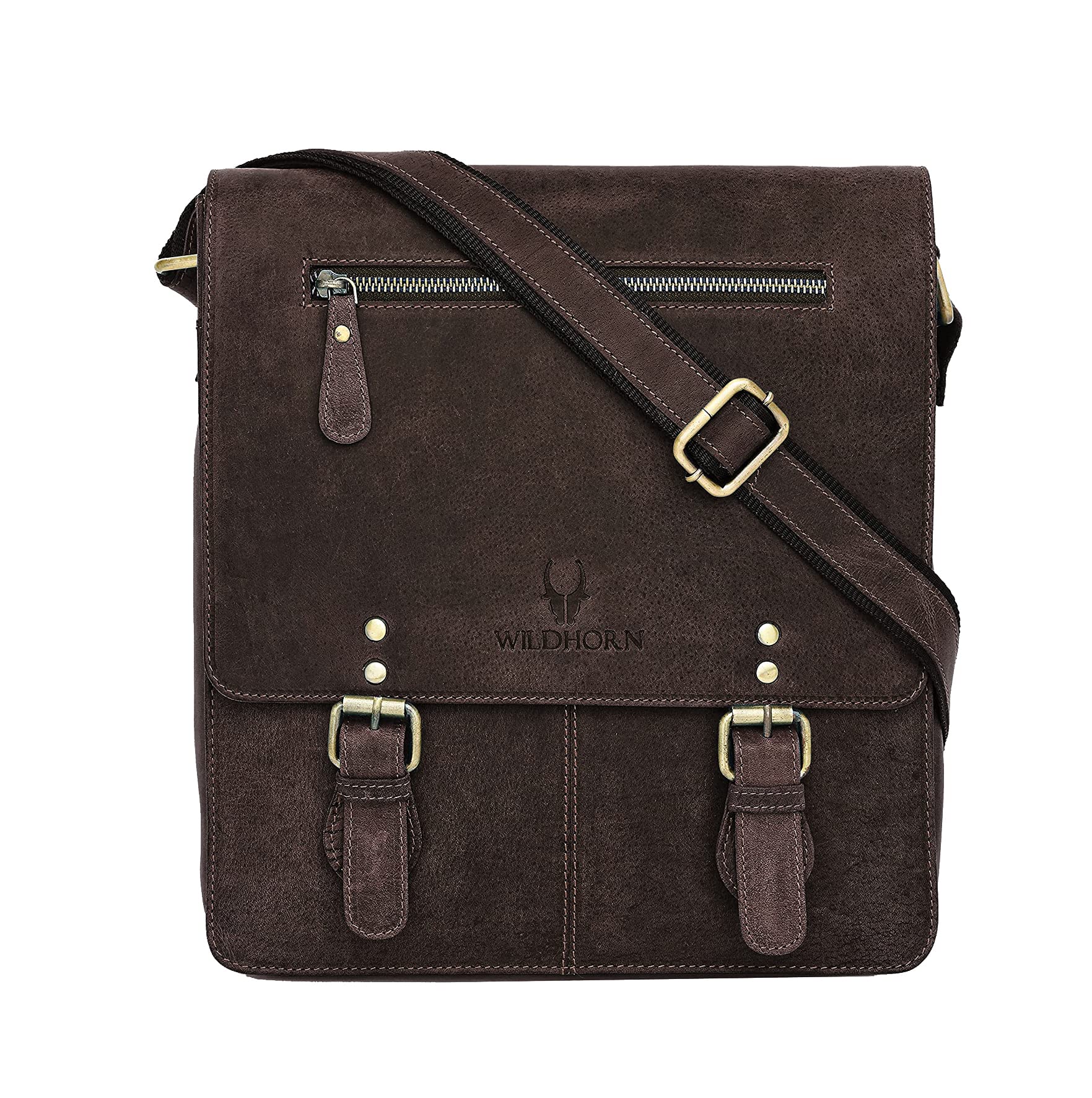 wildhorn Mens Genuine Leather Sling Messenger Bag | Stylish, Functional & Spacious | Buckle Closure | Adjustable Strap | 1-Year Warranty-picture-15