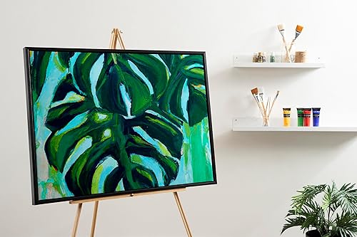 Miniatura 3 de Kate and Laurel Sylvie - Lienzo enmarcado para pared, 28 x 38 pulgadas, negro, moderno lienzo vacío para pintar tu propio arte, lienzo de alta