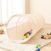 LimitlessFunN Pop Up Kids Play Tunnel - Collapsible Mesh Crawling Tunnel for Babies Toddlers Boys Girls Indoor Outdoor Fun