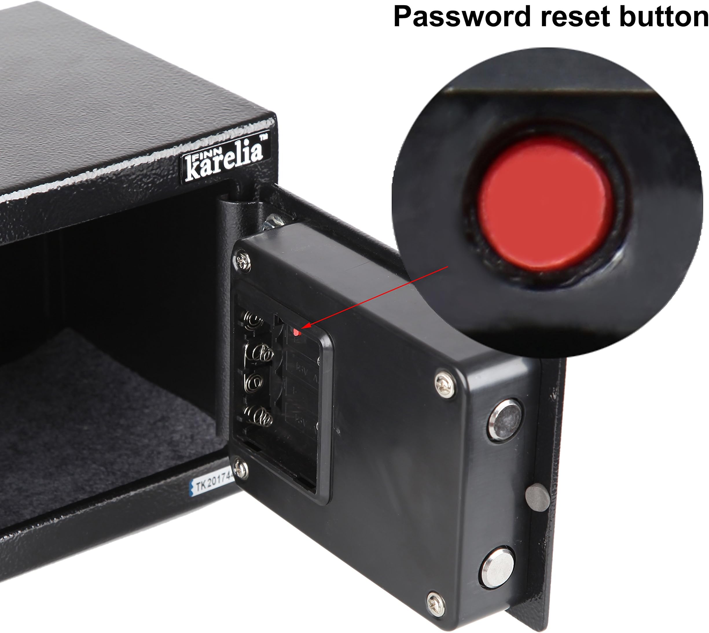 0.3 Cubic Digital Security Box Safe Box Security Safe for Jewelry Gun Cash Passport and More Compact Size 12.2x7.8x7.8 inches Black