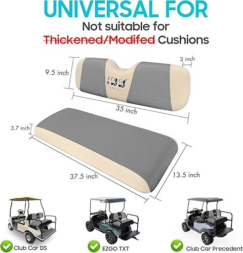Miniatura 3 de 10L0L Funda universal para asiento trasero de carrito de golf, material duradero y transpirable, se ajusta como un guante para Yamaha EZGO y Club