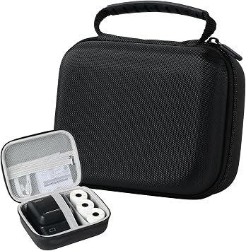 Ponek Case M100 Label Maker, Compatible with B21, T50M Pro, M110 Label Printers, for Labeler Makers & Labeling Tapes, Box with Mesh Pocket for Batteries Accessories Case Only, Black