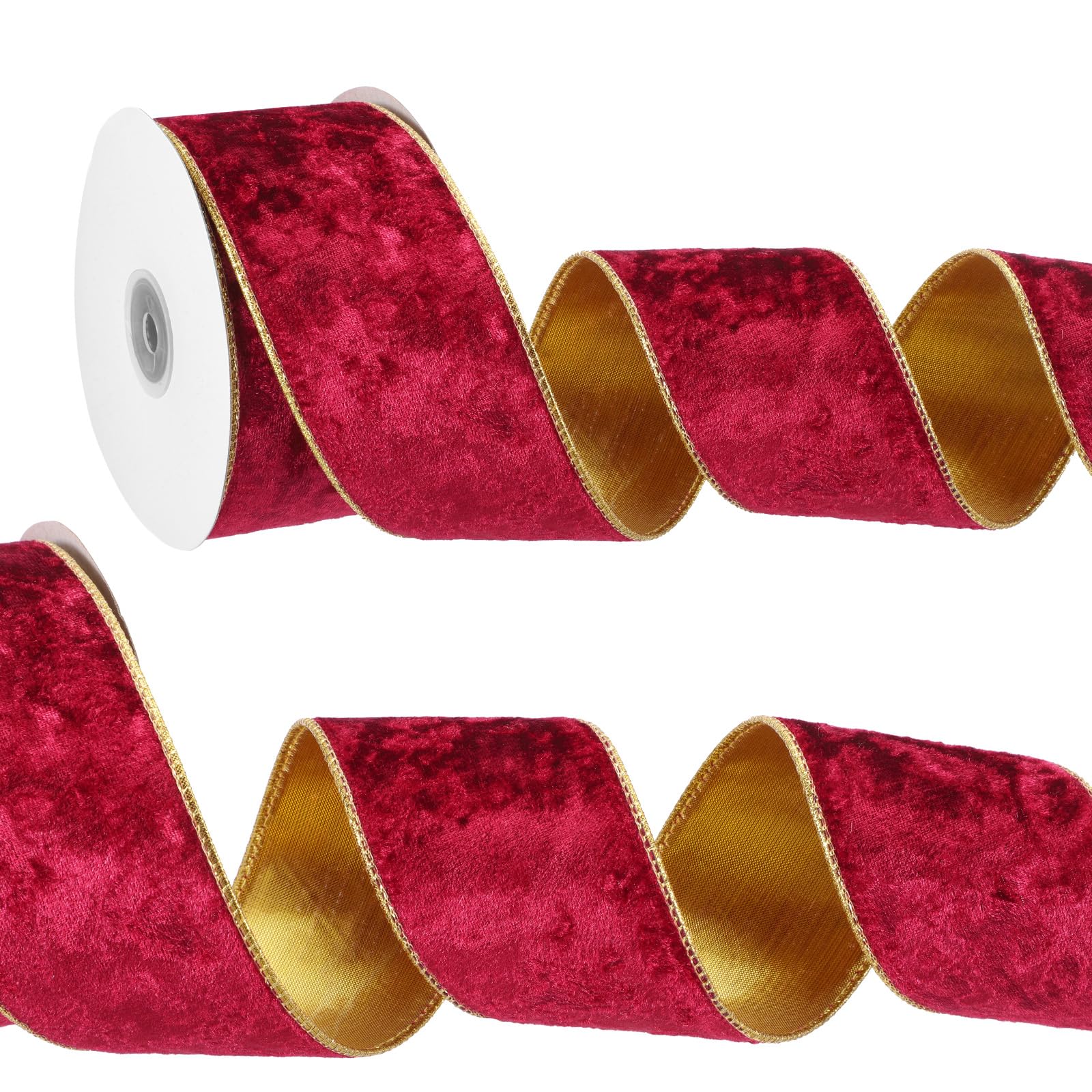 PATIKIL 2.5 Inch x 10 Yards Velvet Wired Ribbon