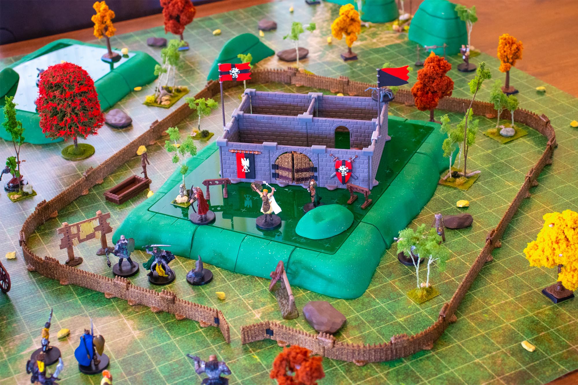 Chimera Terrain Set - Mini Dungeon Castle Cavern DND Terrain for Tabletop RPGs, Dungeons & Dragons, Pathfinder, War Gaming, and More! - by DCD (137+pcs, 7sqft)