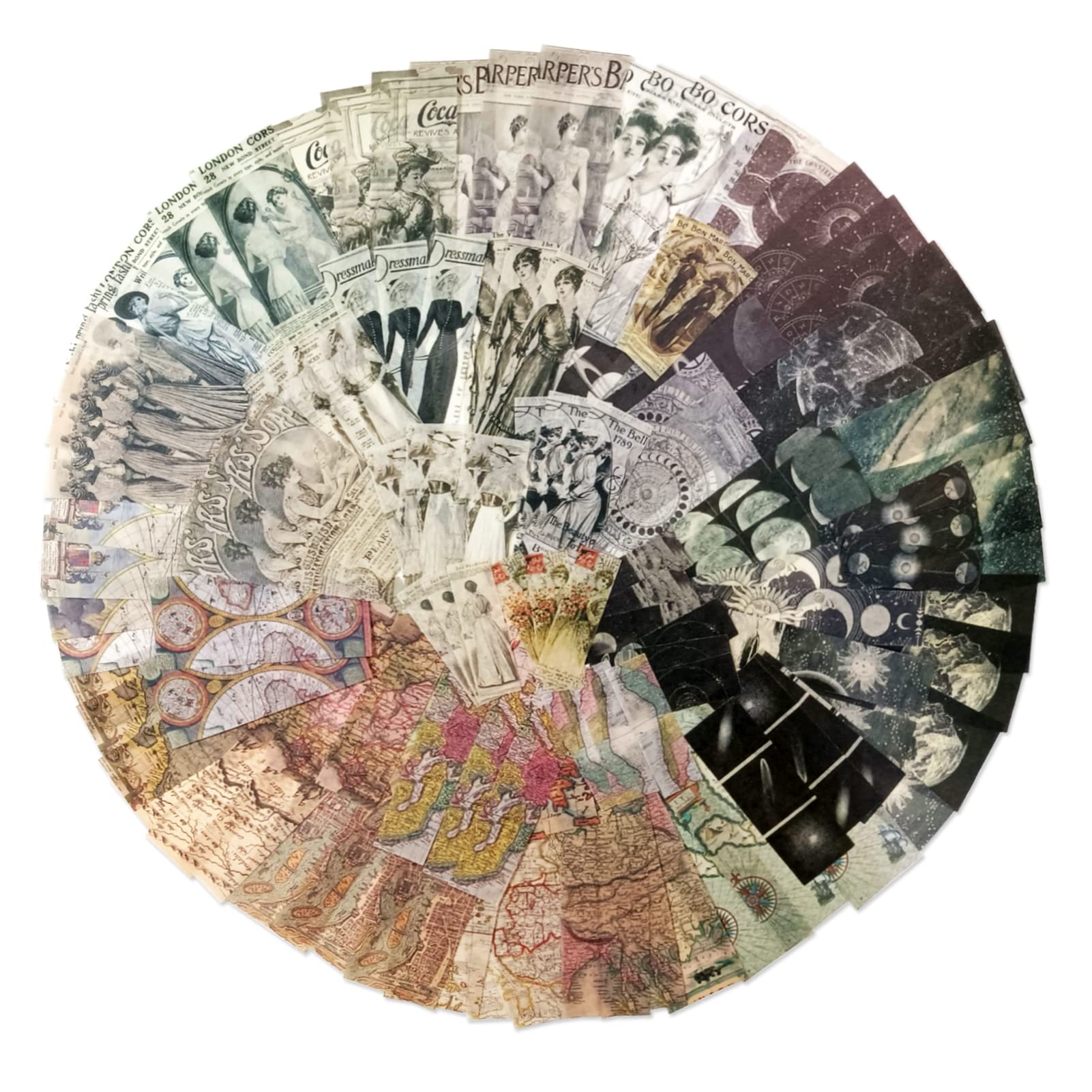 GOMTYEA Vintage Washi Stickers Set - 135 Pieces Self-Adhesive Aesthetic Washi Paper Decorative Stickers for Scrapbooking DIY Art Crafts Album Bullet Journaling Planner Journal Photo Making Cards