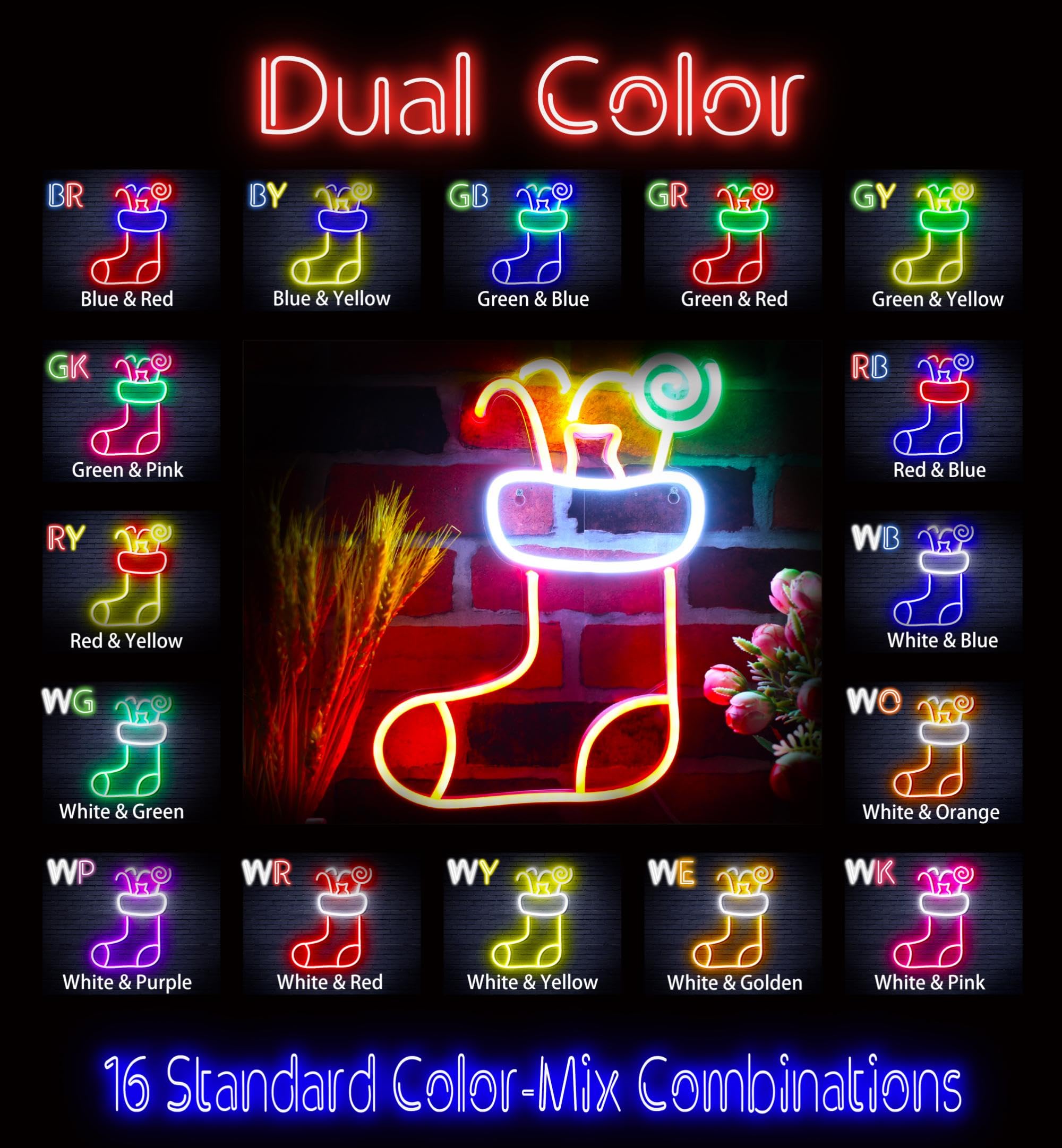 ADVPRO Cartel de neón LED de silicona con sombrero de Navidad con Cndies Flex, blanco y morado, st16s66-fnu0145-wp
