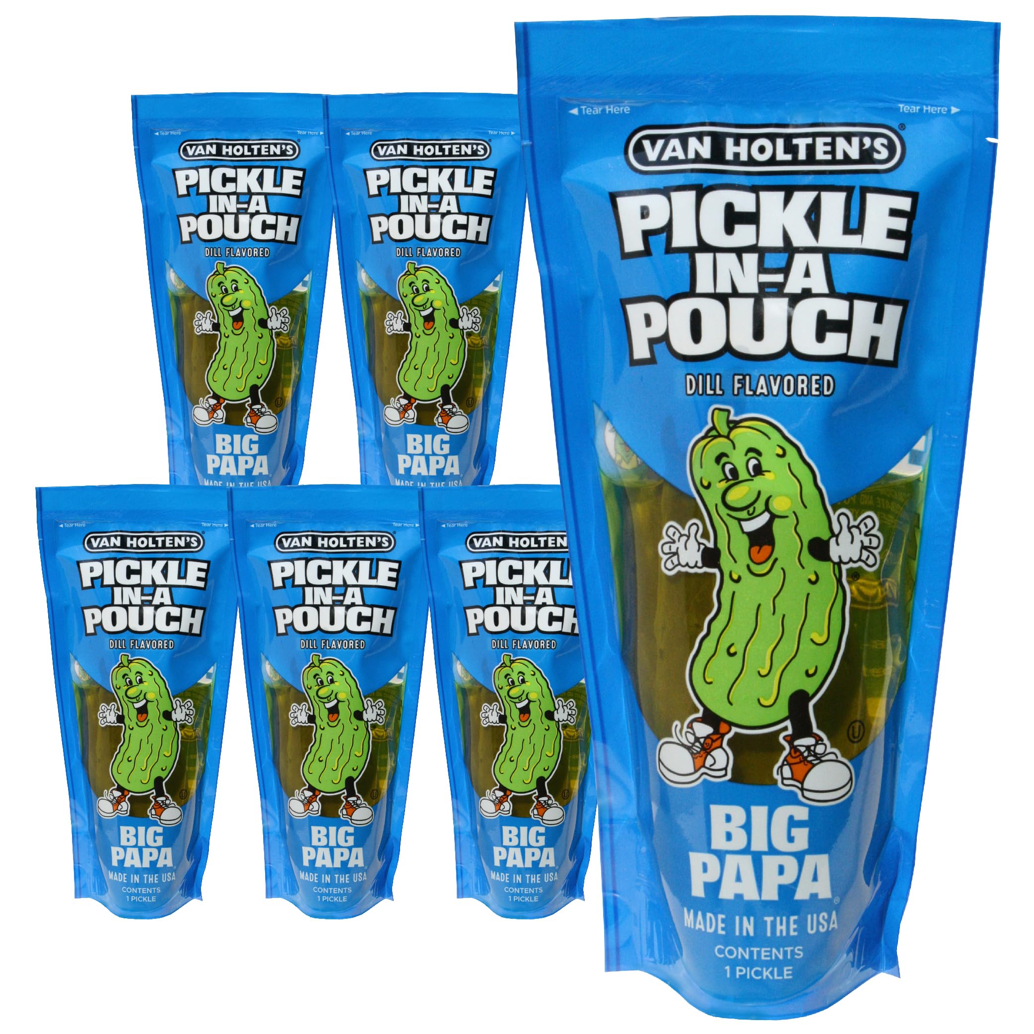 Van Holten's Pickles - Big Papa Pickle-In-A-Pouch - 6 Pack