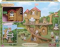 Vista 2 de Calico Critters Adventure Treehouse - Juego de regalo, casa de muñecas coleccionable, figura y accesorios Casa de vacaciones
