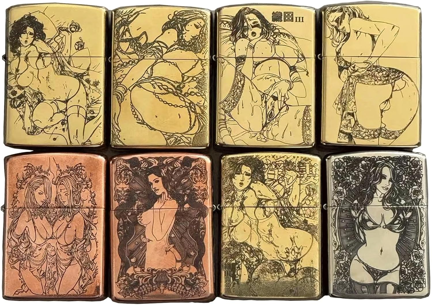 昔ながらの美しさを演出するコレクションレベルの灯油ライター、銅メッキの金属製ボディ、クラシックなフリップトップ防風設計、詰め替え可能