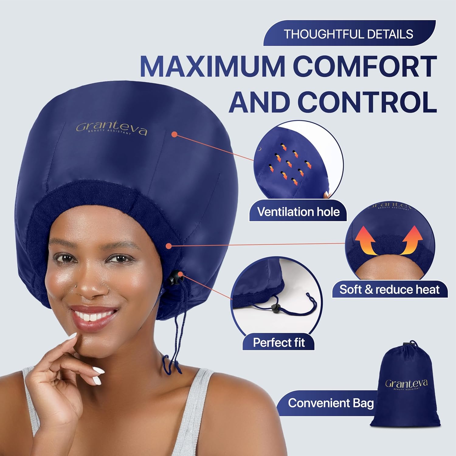 Heat-Reducing Hair Dryer Bonnet with Integrated Czech Republic Ubuy