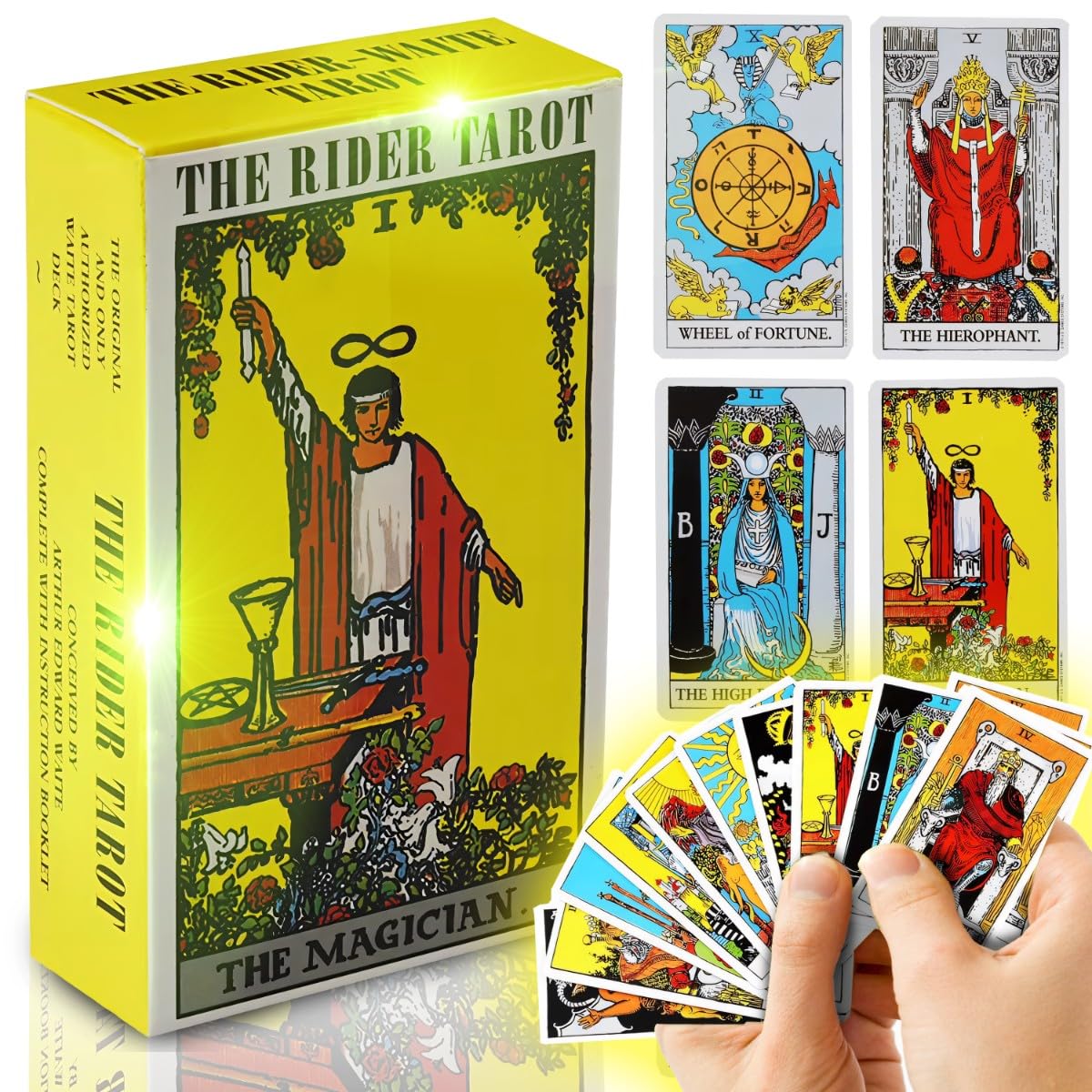 Retoo Karty do gry Tarot 78 kart Jeźdźców z instrukcjami dla doświadczonych i początkujących