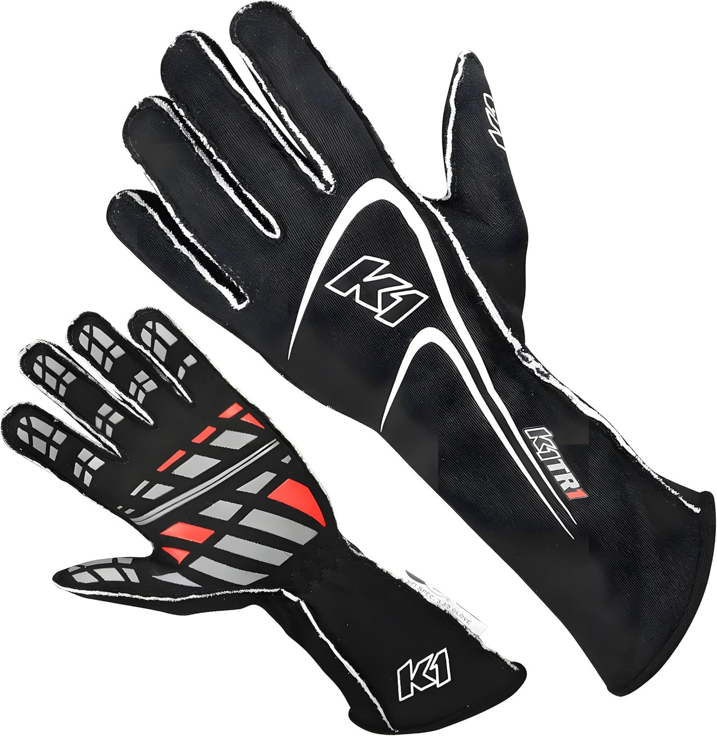 K1 RaceGear Glove Track1 Black Large SFI 5