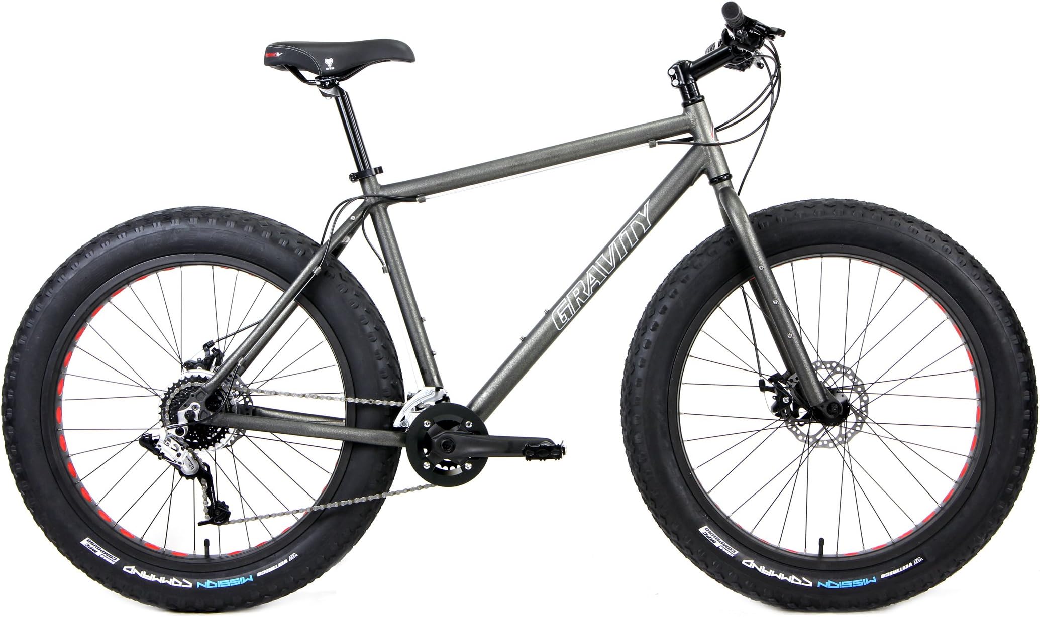 Aluminum Fat Bikes with Powerful Disc Brakes Gravity Monster Mens Fat Tire Bicycle 26" x 4" (Stealth Super Dark, 20in)