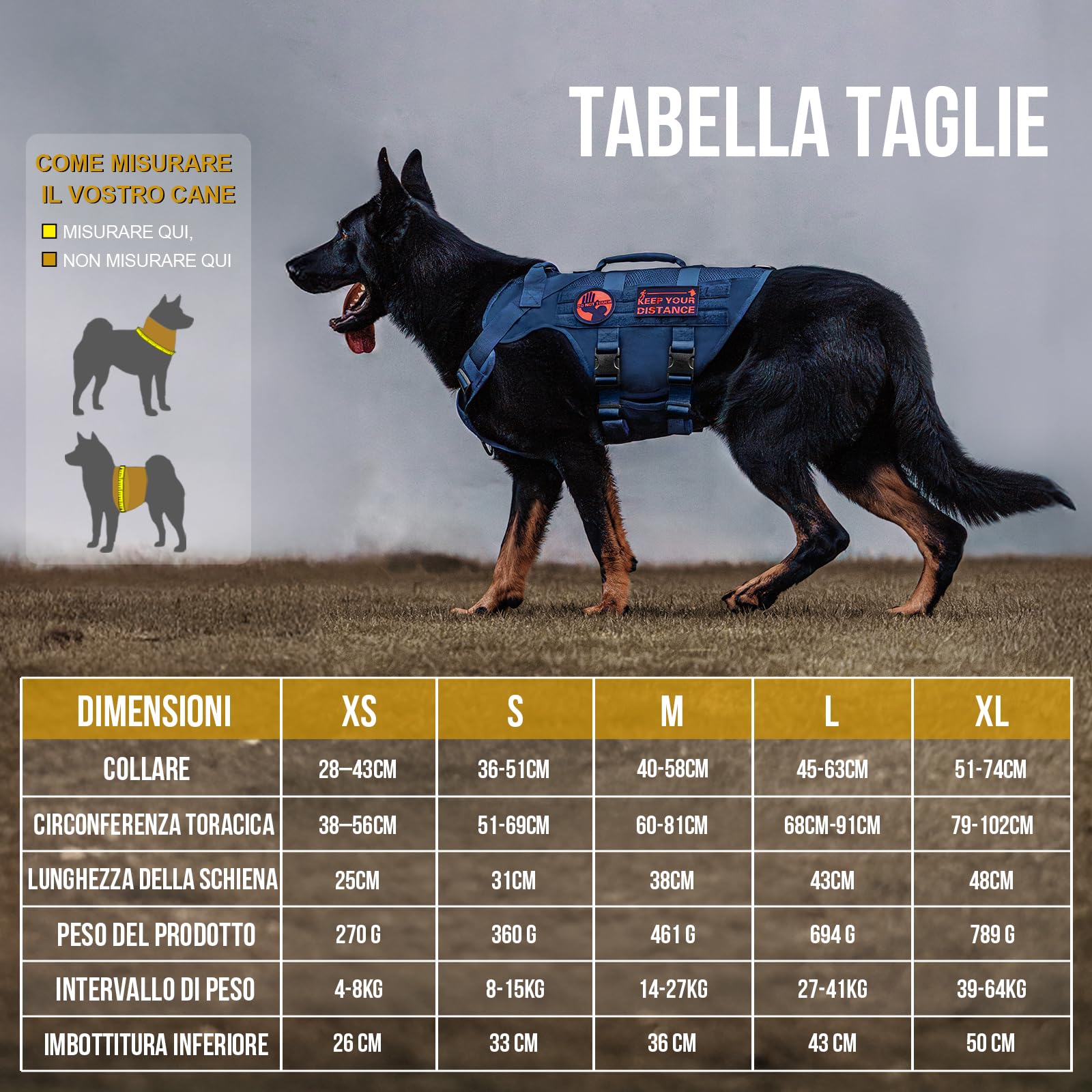 OneTigris Imbracatura No-Pull per Cani - AIRE MESH, Regolabile, Ultra Traspirante, per Grandi e Medie Dimensioni, Pettorina con 2 Manici