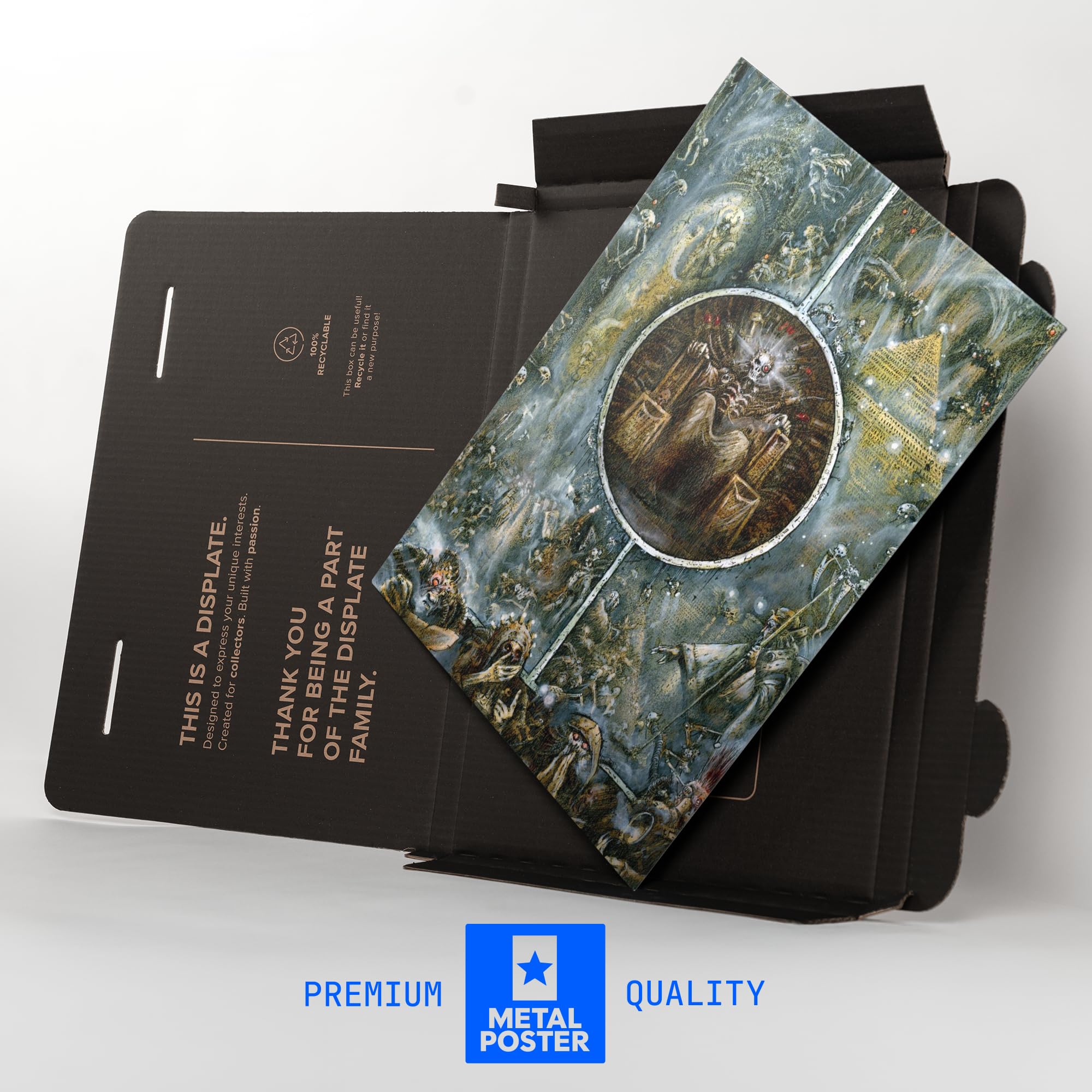 Displate Offiziell Warhammer MetallPoster Magnetische Befestigung Inklusive Lizenziert Bilder Hochwertiges Poster John Blanche Art - Holy Terra Poster 67.5 cm x 48 cm
