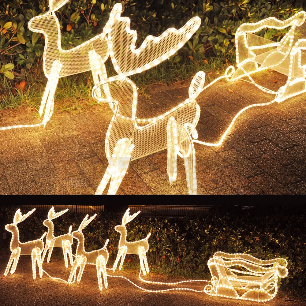 受渡し済 中古 クリスマスイルミネーション モチーフ ツリー&スター 外用