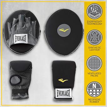 Everlast 3010 Boxing Fitness Kit, Black/Grey