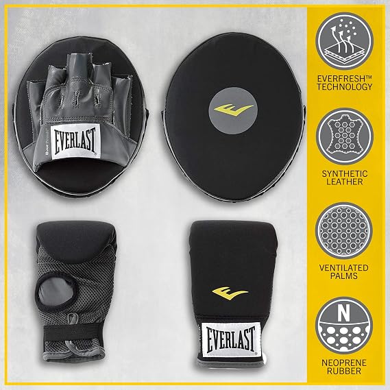 Everlast 3010 Boxing Fitness Kit, Black/Grey