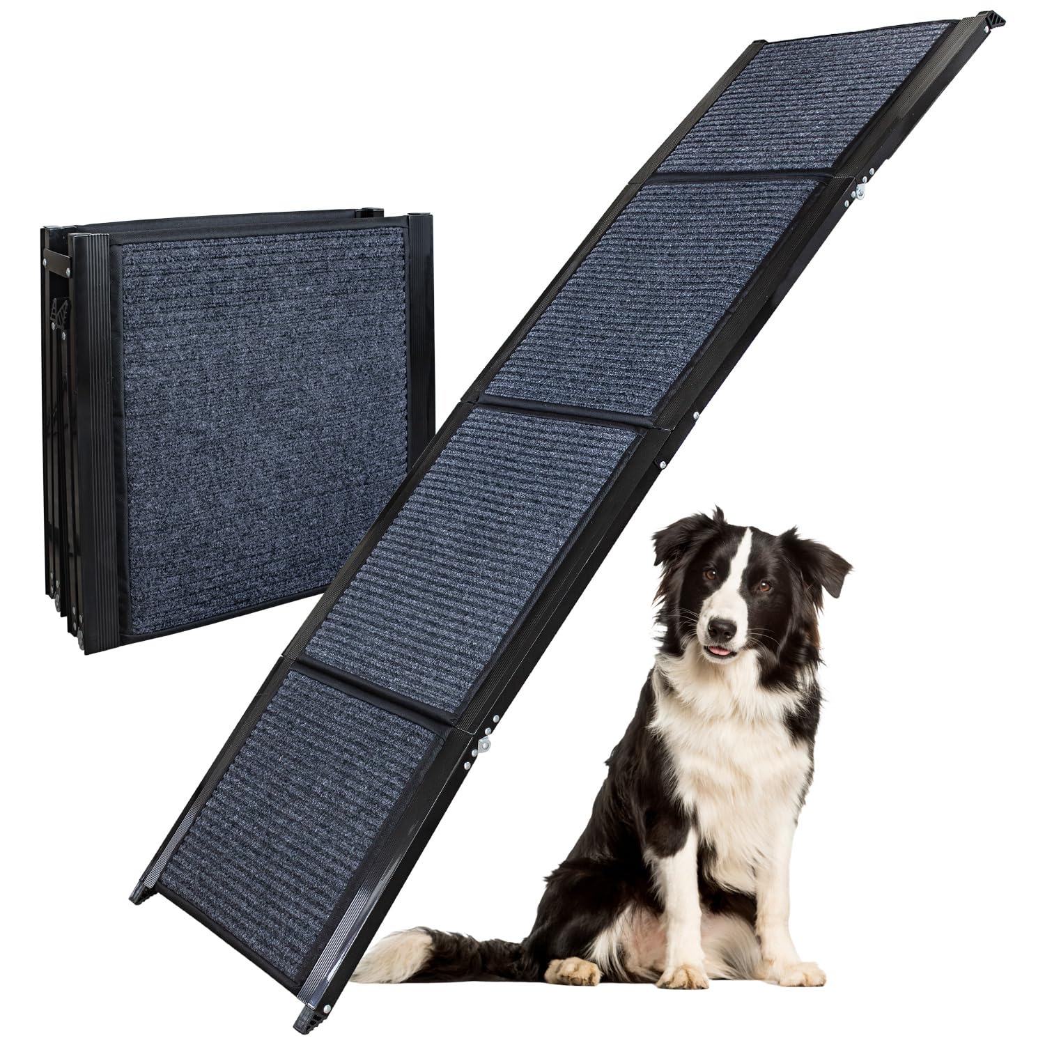 Rampa per cani per auto, alluminio, rampa per cani, SUV, antiscivolo, portata 70 kg, 90 kg o 150 kg petigi, modello: modello 03-180 cm