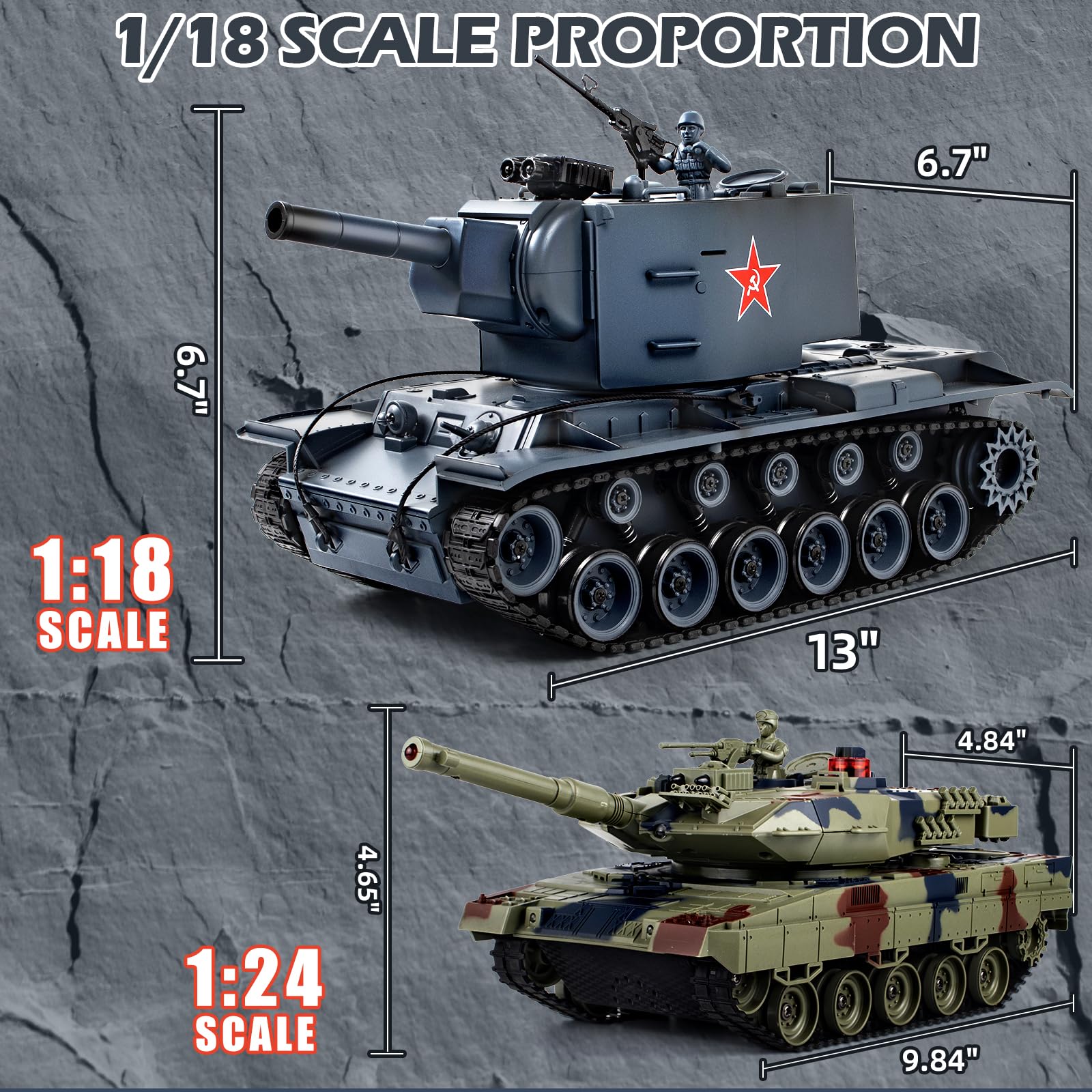 Amazon.com: Supdex 1:18 RC Tank for Adult and Kid, 2.4G Soviet