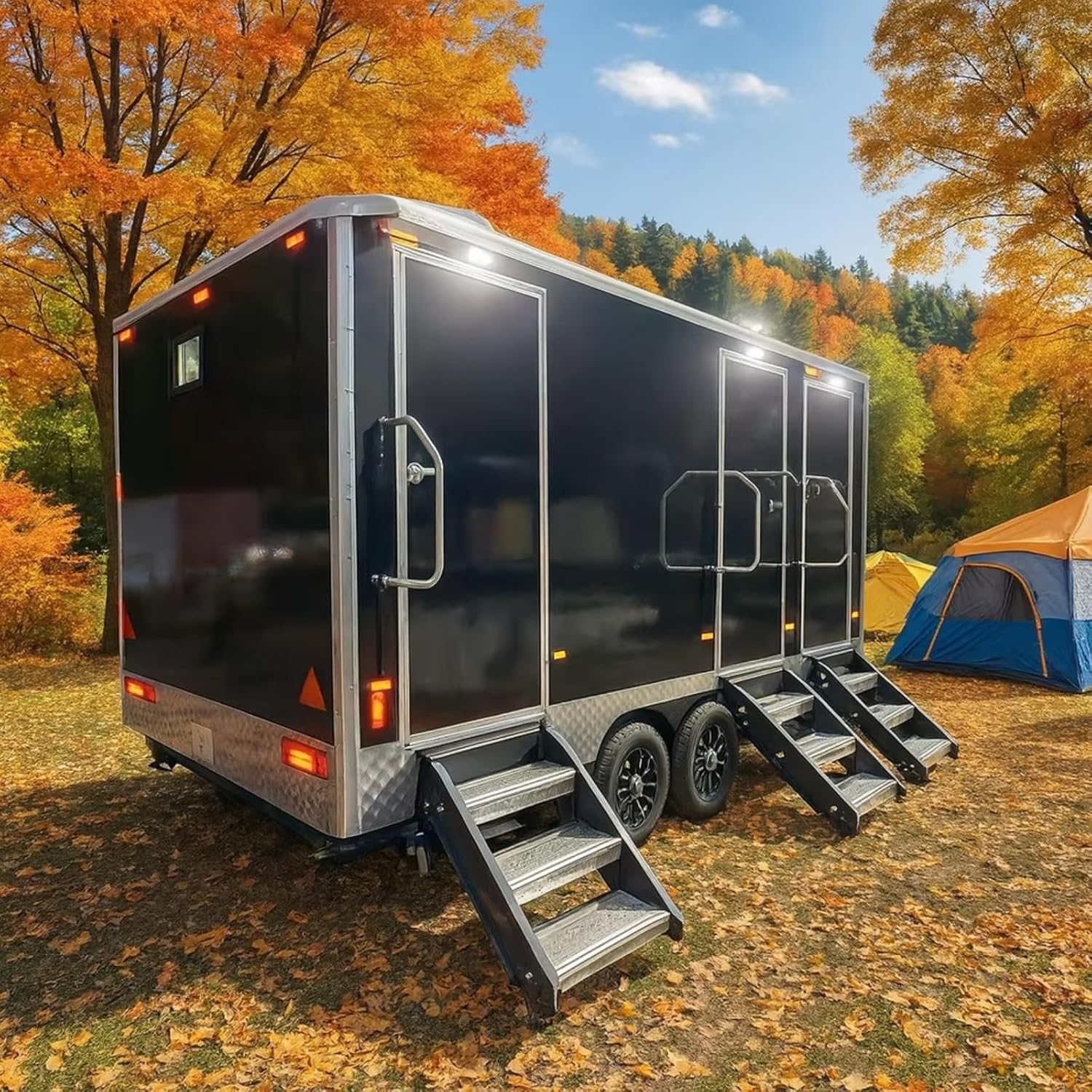 Outdoor Portable Toilet, Compact, Sturdy, and Easy To Carry, Perfect for Hiking, Camping, Job Sites, and Festivals, Quick Setup and Reliable